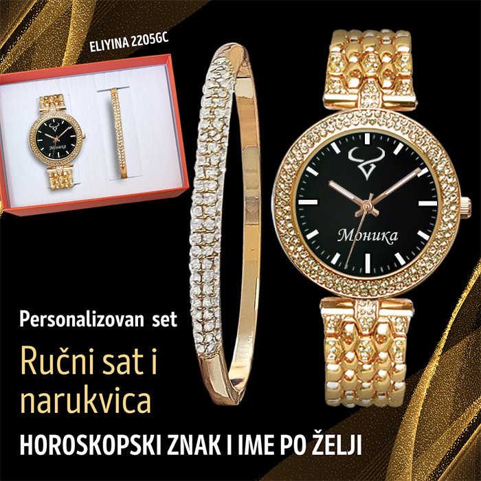 Eliyina 2205GC - SET NARUKVICA i RUČNI SAT horoskopski znak i ime-7